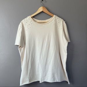 Zara trafaluc pearly tee autumn 18